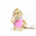 2015 best selling metal monkey crystal keychain cute animal keychain